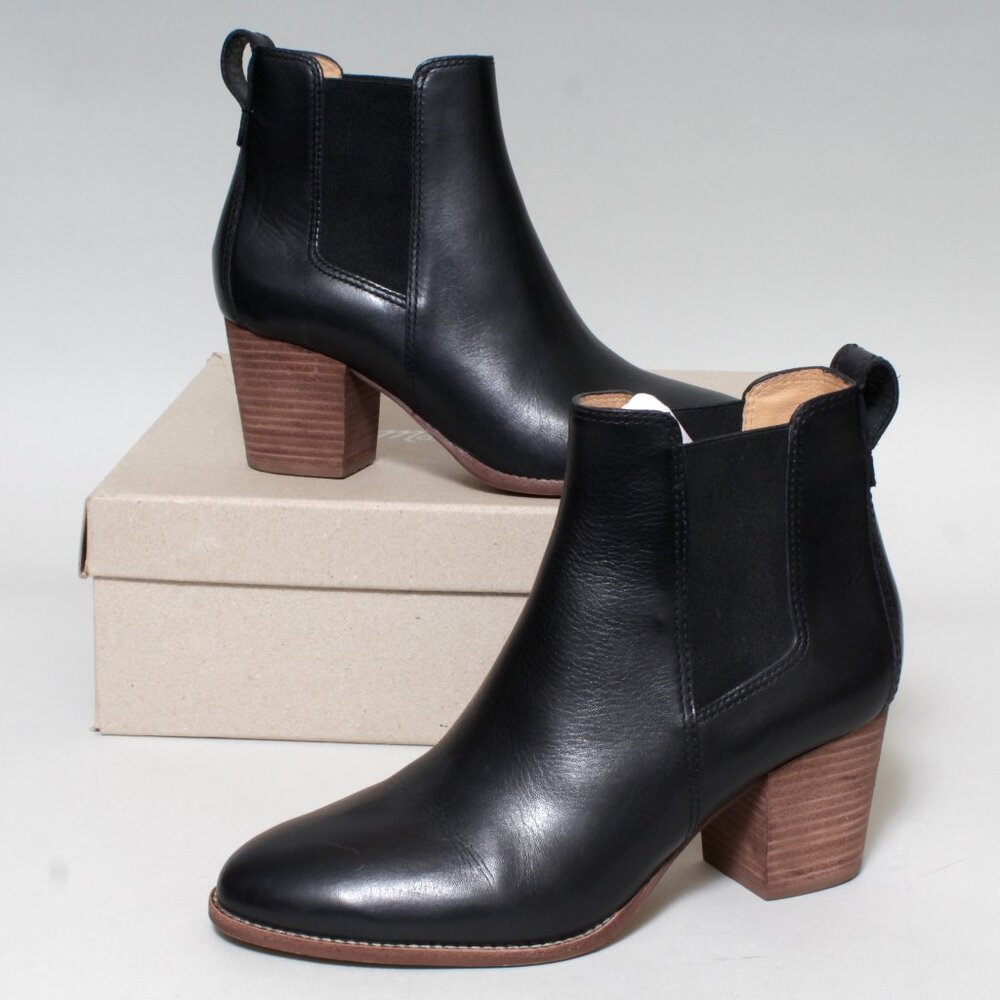 Madewell Black Leather Ankle Booties